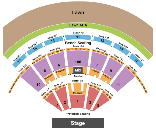 Bethel Woods Center For The Arts Hardy Seating Chart